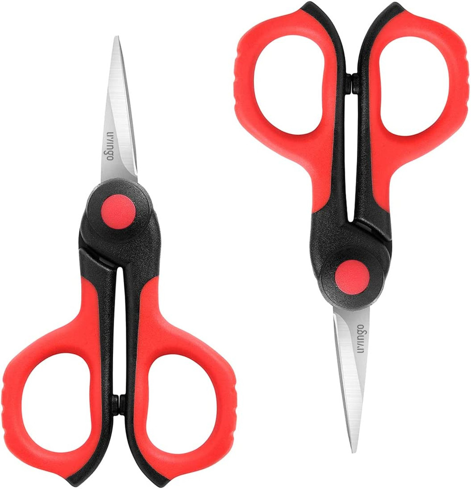 LIVINGO 4.5” Small Sharp Embroidery Scissors, Precise Detail Pointed Tip Stainle