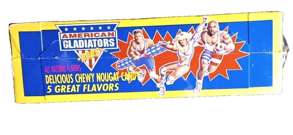 🛡 1993 American Gladiators Candy Bars - Vintage Factory Wrapped Full Box