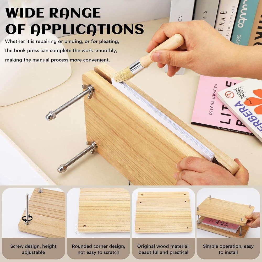 Book Press Bookbinding Tool Adjustable Paper Press For Binding Embossing