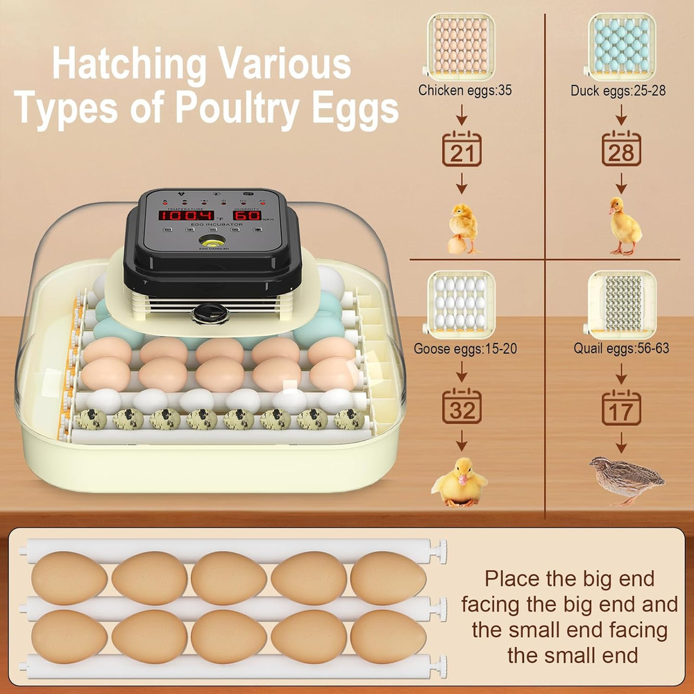 35 Eggs Incubators for Hatching Eggs,Egg Incubator with Automatic Egg Turning an