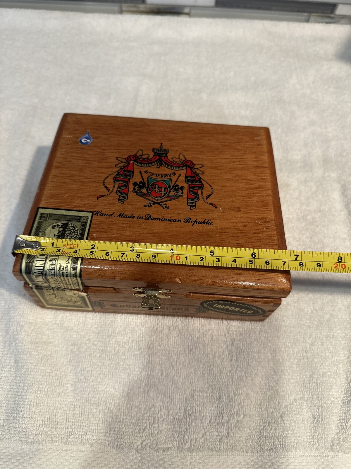 Arturo Fuente Wooden Empty Cigar Box Cuban Corona Empty
