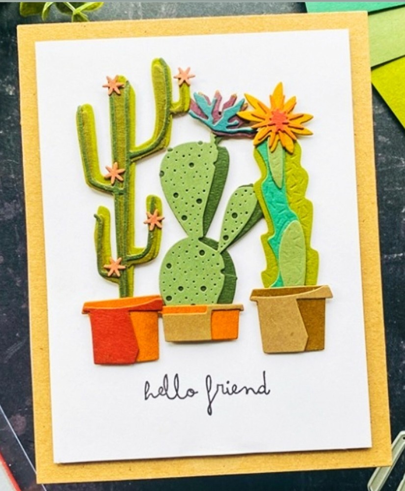 NEW Sizzix Thinlits Funky Cactus 9PC #665365 Retail $24.99 by Tim Holtz