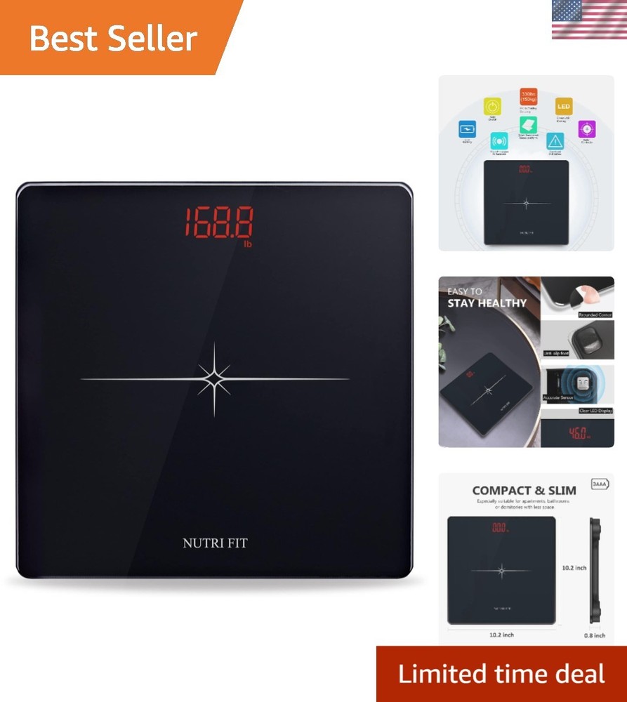Durable Slim Digital Bathroom Scale - 0.2 lb Accuracy with Lifetime Support