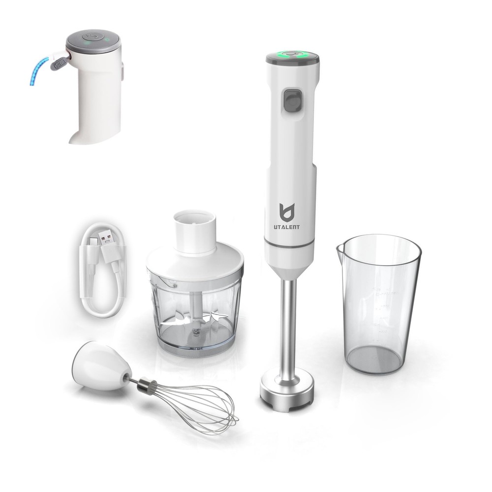 Cordless Hand Blender, Variable Speed Immersion Blender Rechargeable, with 50...
