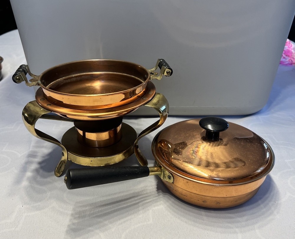 Coppercraft Guild Chafing Dish & Double Broiler Set Vintage 5pc