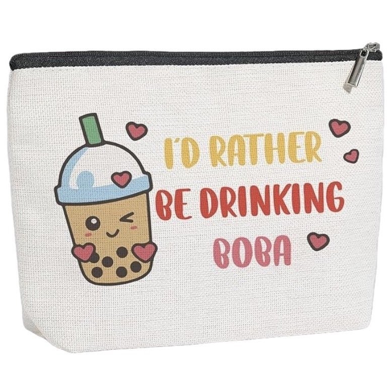 I'd Rather Be Drinking Boba (Bubble Tea) Pouch with Zipper