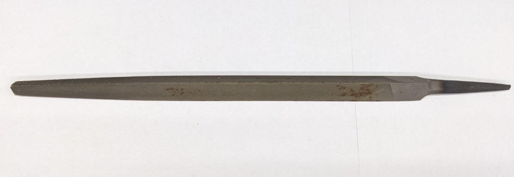 Three-Square Triangular File Second Cut Double Cut Taper 12" Long - 3-Square