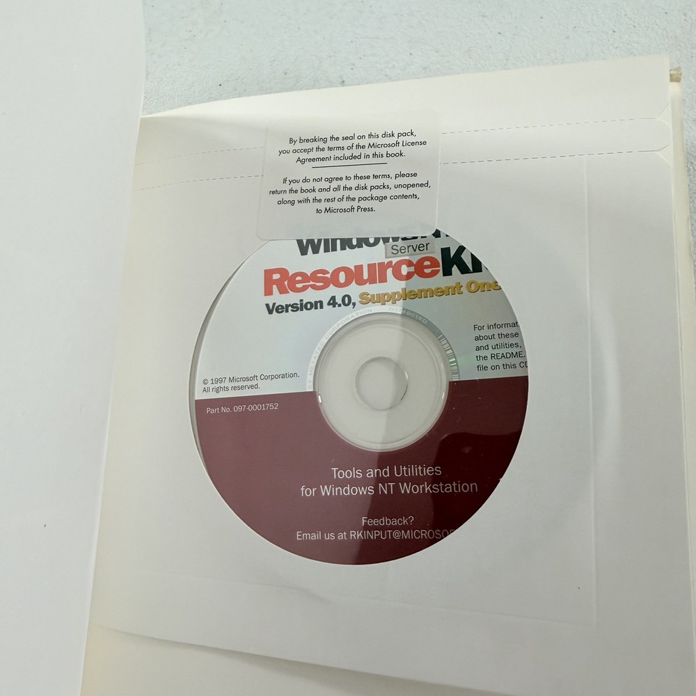 Microsoft Windows NT Server Resource Kit Version 4.0 Supplement 1 W/ CD