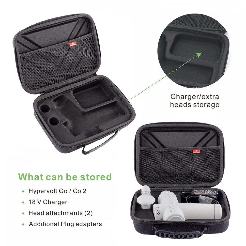 Case for Hypervolt GO 2/Hypervolt GO, Waterproof Shock Resistant Carrying Cas...