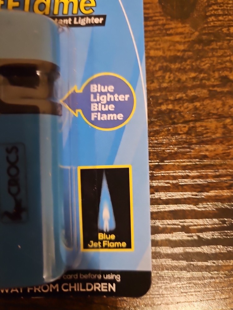 CROCS Color Jet Flame Refillable Blue Lighter
