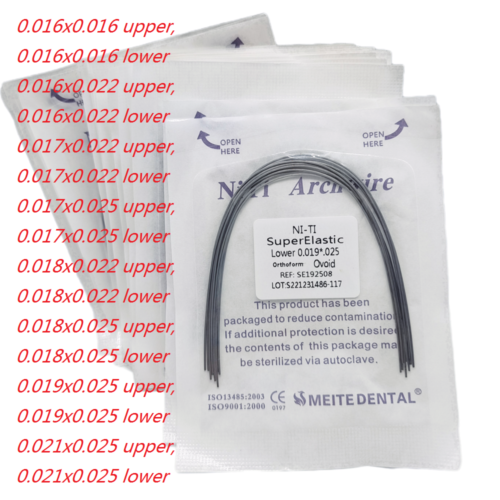 Dental Orthodontic Super Elastic Wire Niti Round/Rectangular Arch Wires Ovoid