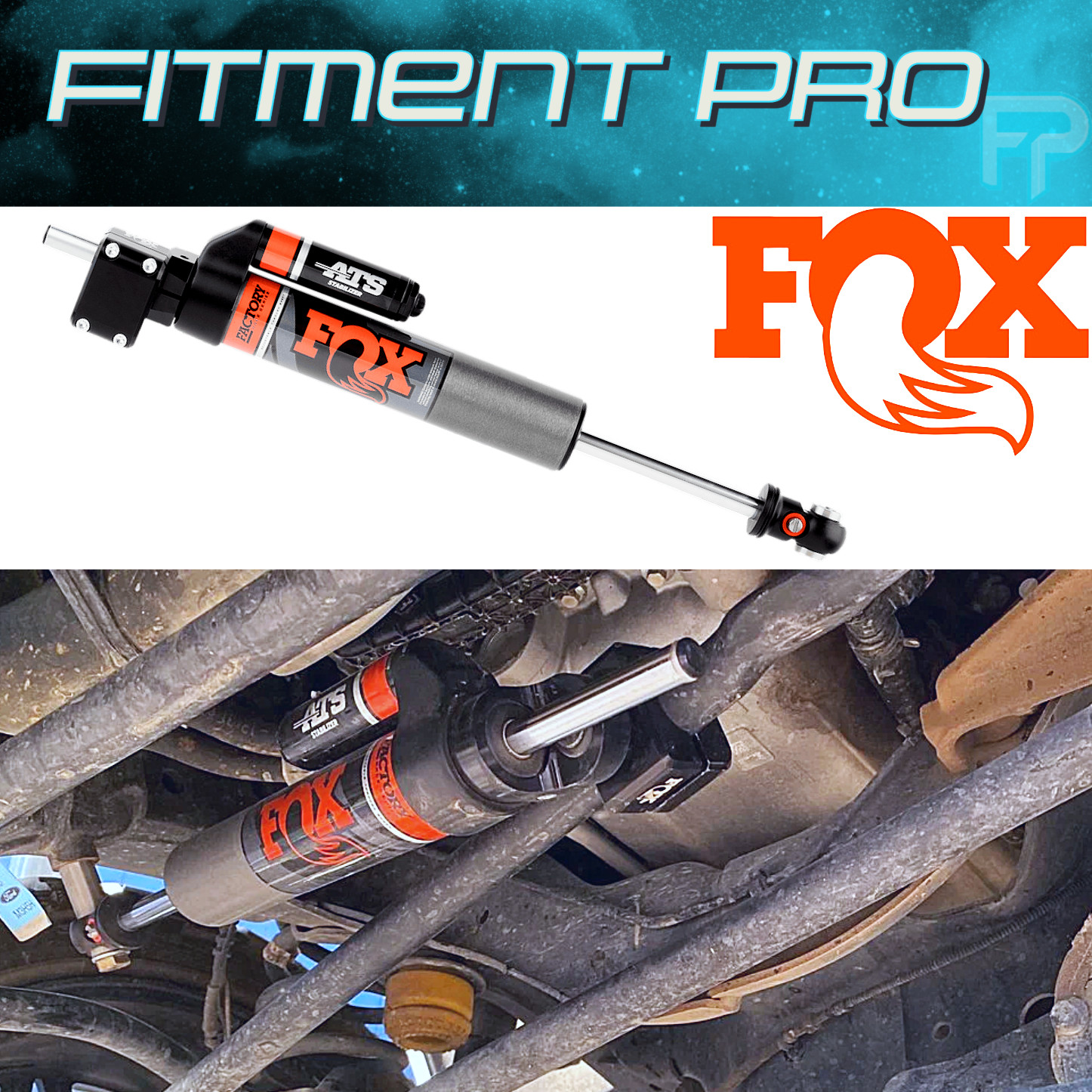 FOX 983-02-143 Factory Race ATS Steering Stabilizer For 2017-2026 Ford F250/F350