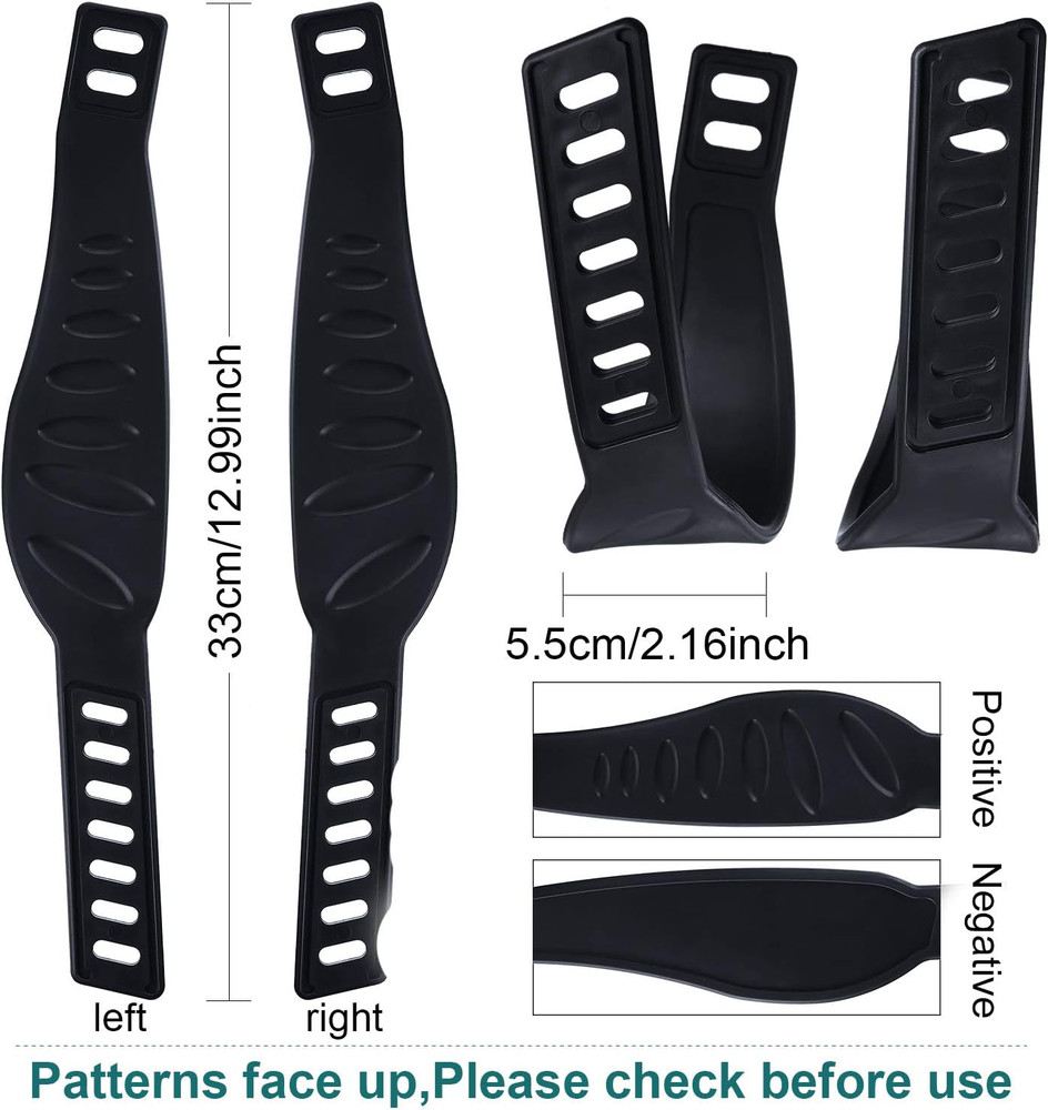 Exercise Bike Pedal Straps 2 Pairs Adjustable Rubber Universal Replacement