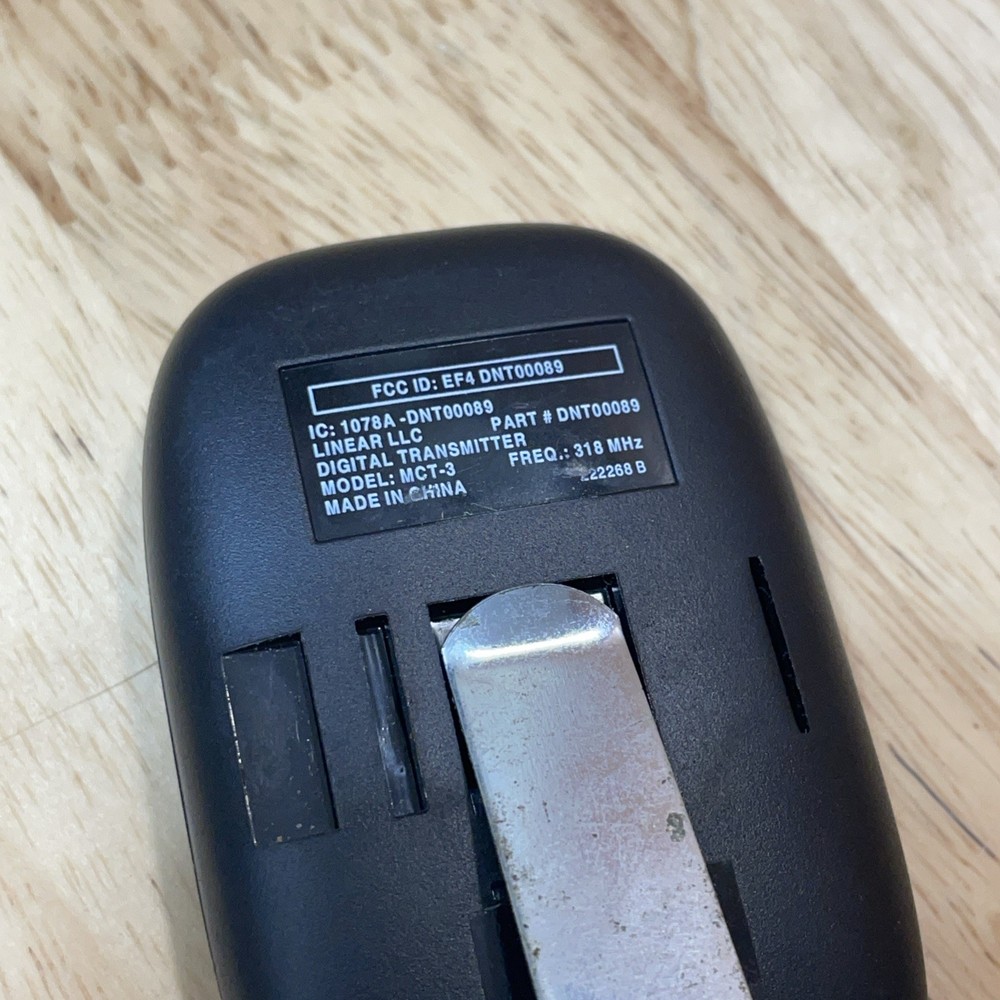 Linear MegaCode 3-Channel Visor Transmitter MCT-3
