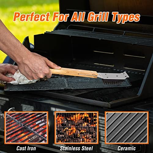 Grill Brush and Scraper for BBQ, Durable & Effective, Replaceable Normal