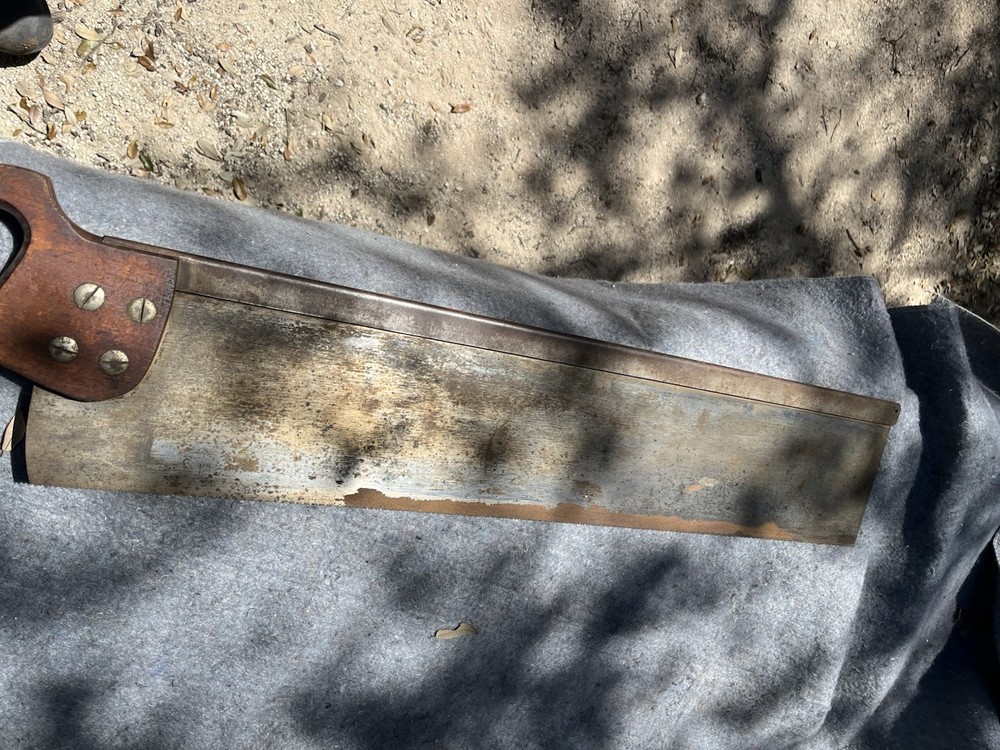 Disston Stanley Miter Box Saw 27 3/4 “ Blade Very Sharp Teeth Nothing Broken
