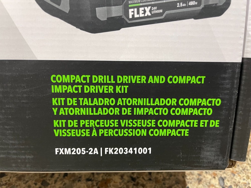 NEW! Flex 24V Compact Drill Driver & Compact Impact Driver Combo Kit - FXM205-2A