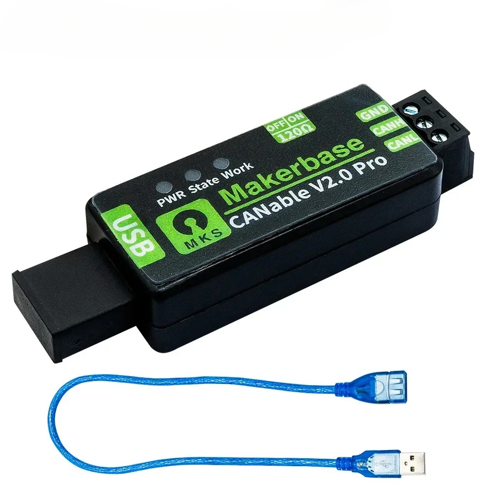 MKS CANable V2.0 Pro USB to CAN FD Adapter Case 50cm Cable SLCAN Raspberry Pi
