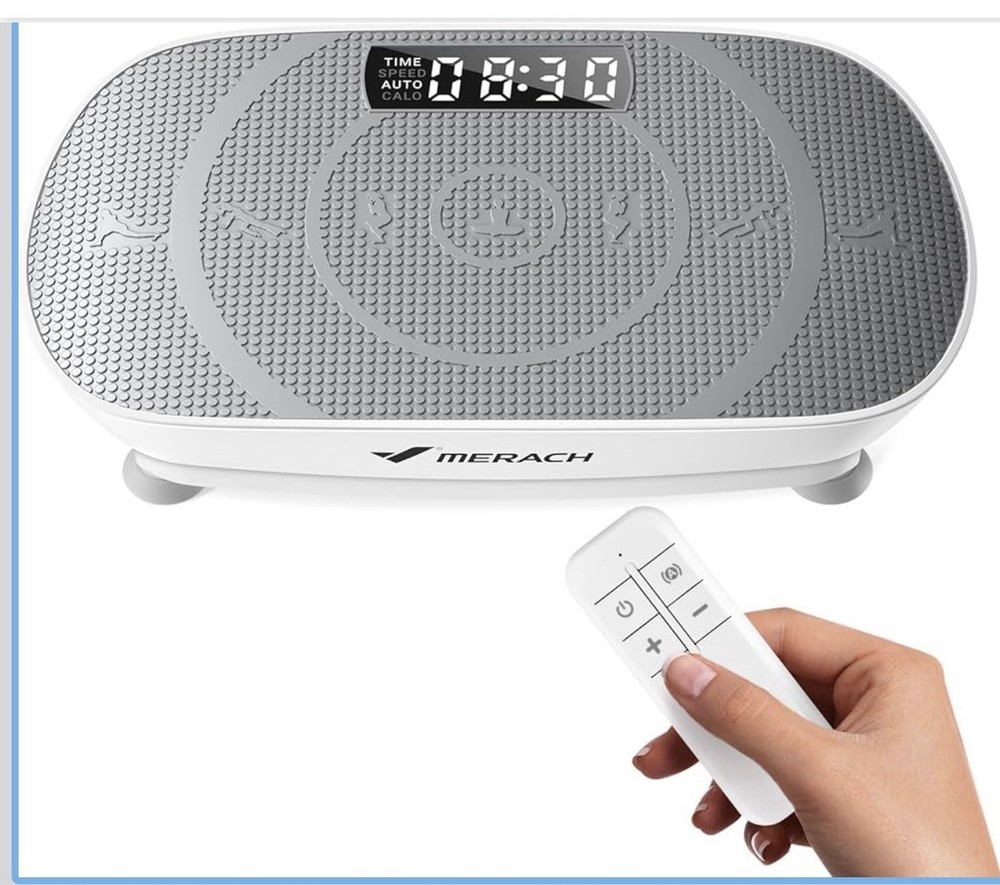 Merach 2398 Mini Vibration Plate Remote Control LCD White/Gray