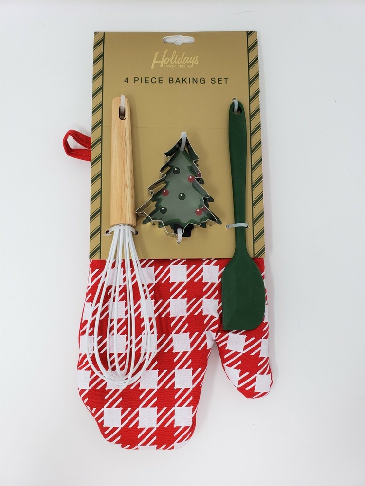 Holidays by Social Chef 4 Pc Baking Set - New