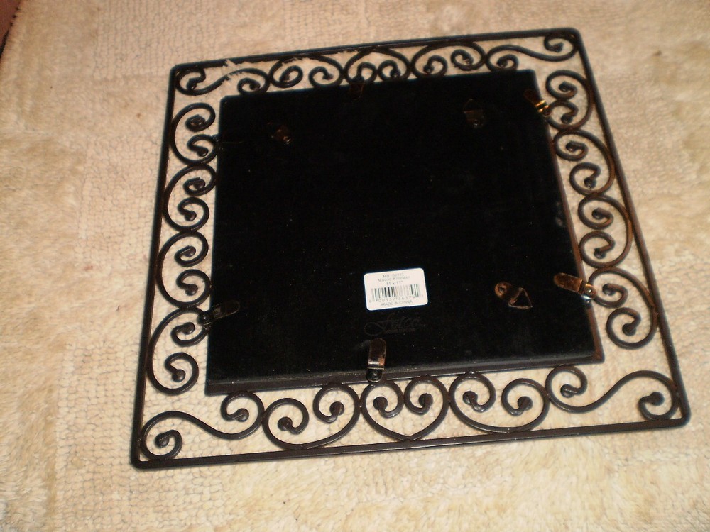 mirror black metal wire decorative