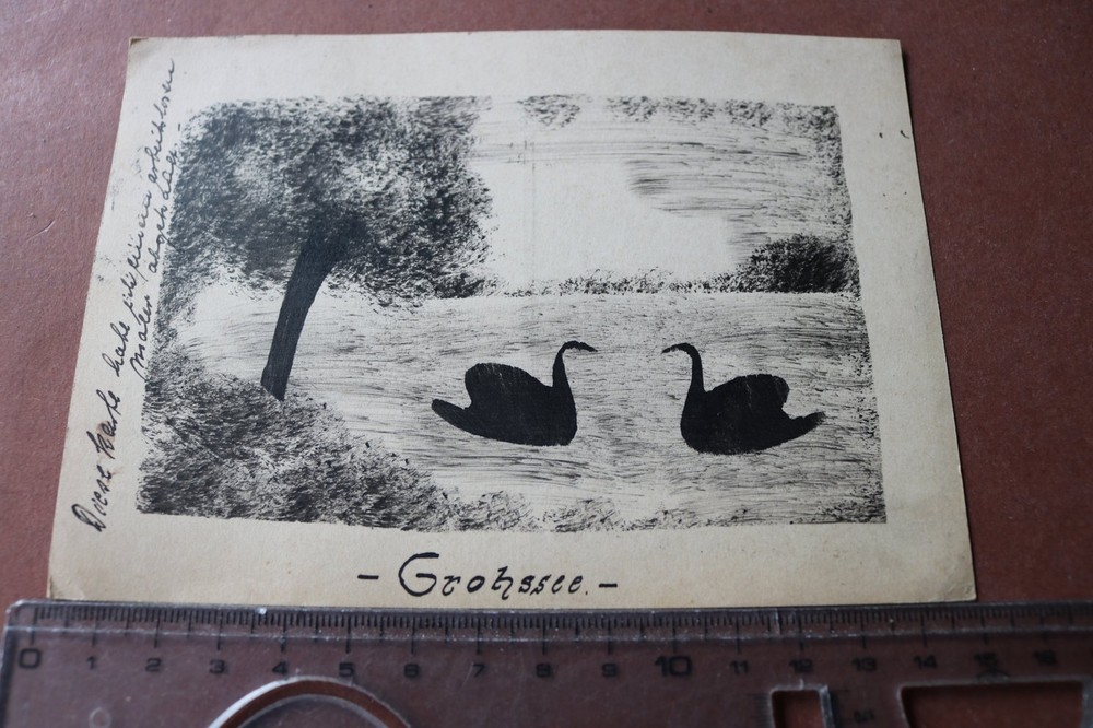 Great old map - hand drawing unemployed painter - Grossee 1932