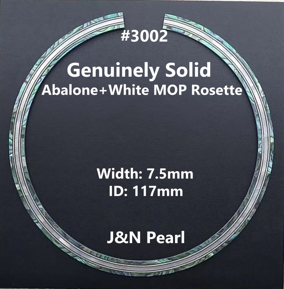 JNNPEARL Abalone+MOP Rosette,Guitar Inlay,Genuinely Solid,Diverse Sizes,1 set