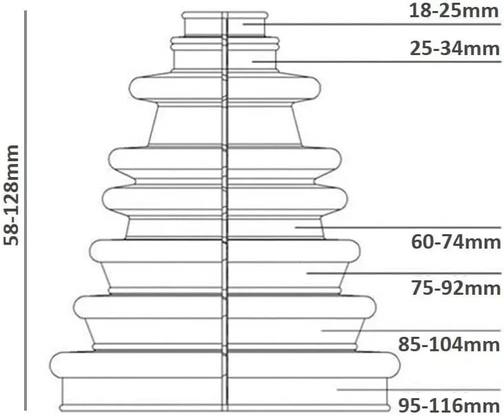 Universal CV Boot Kit Split Constant Velocity Joint Gaiter Stretchable Replace
