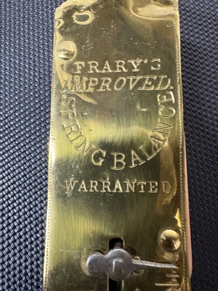Antique Brass-Fronted Frary's Improved Spring Balance