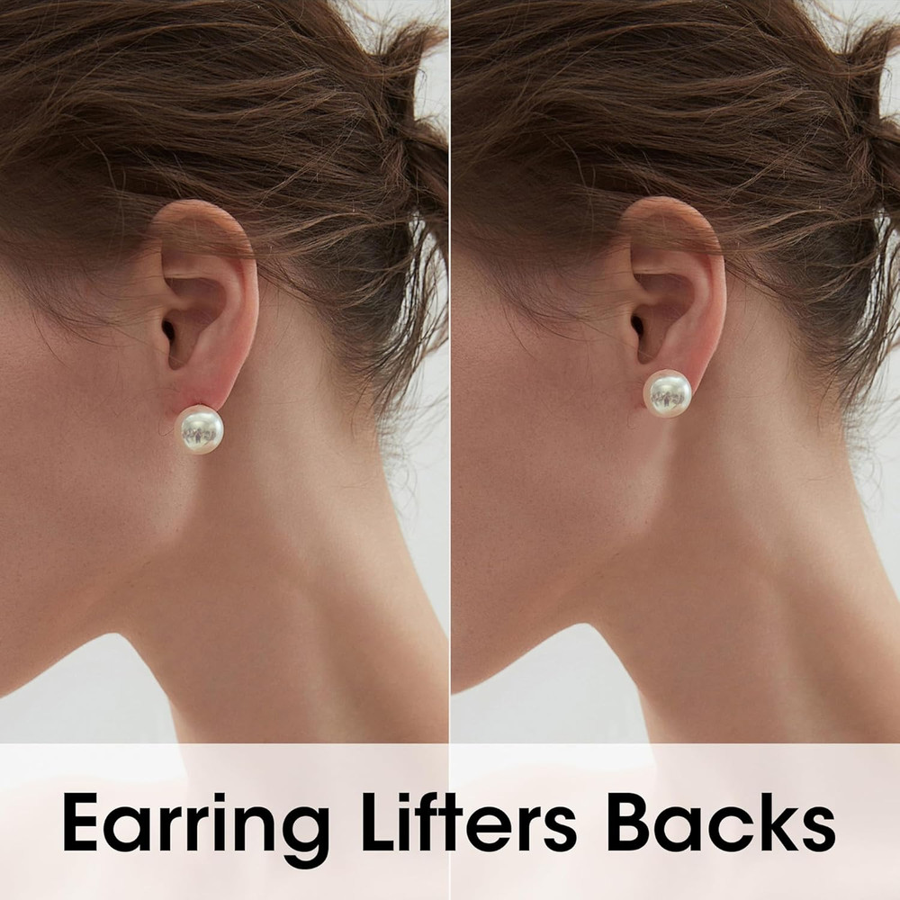 6 Pairs Earring Backs for Droopy Ears Locking Stud Supports