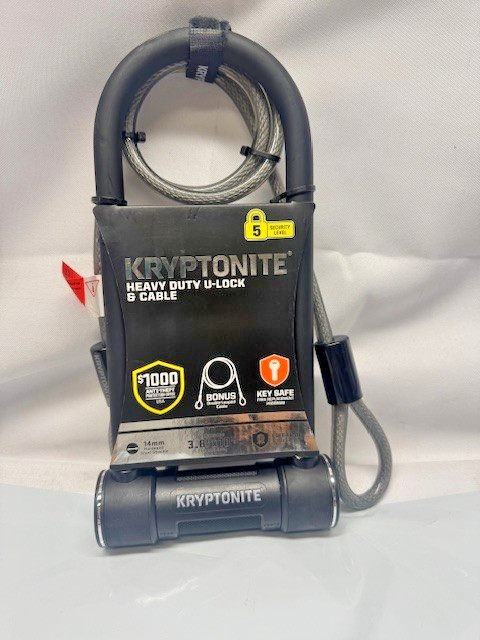 Kryptonite Heavy Duty U-Lock & Cable  Security Level 5- 3.8 x 10mm