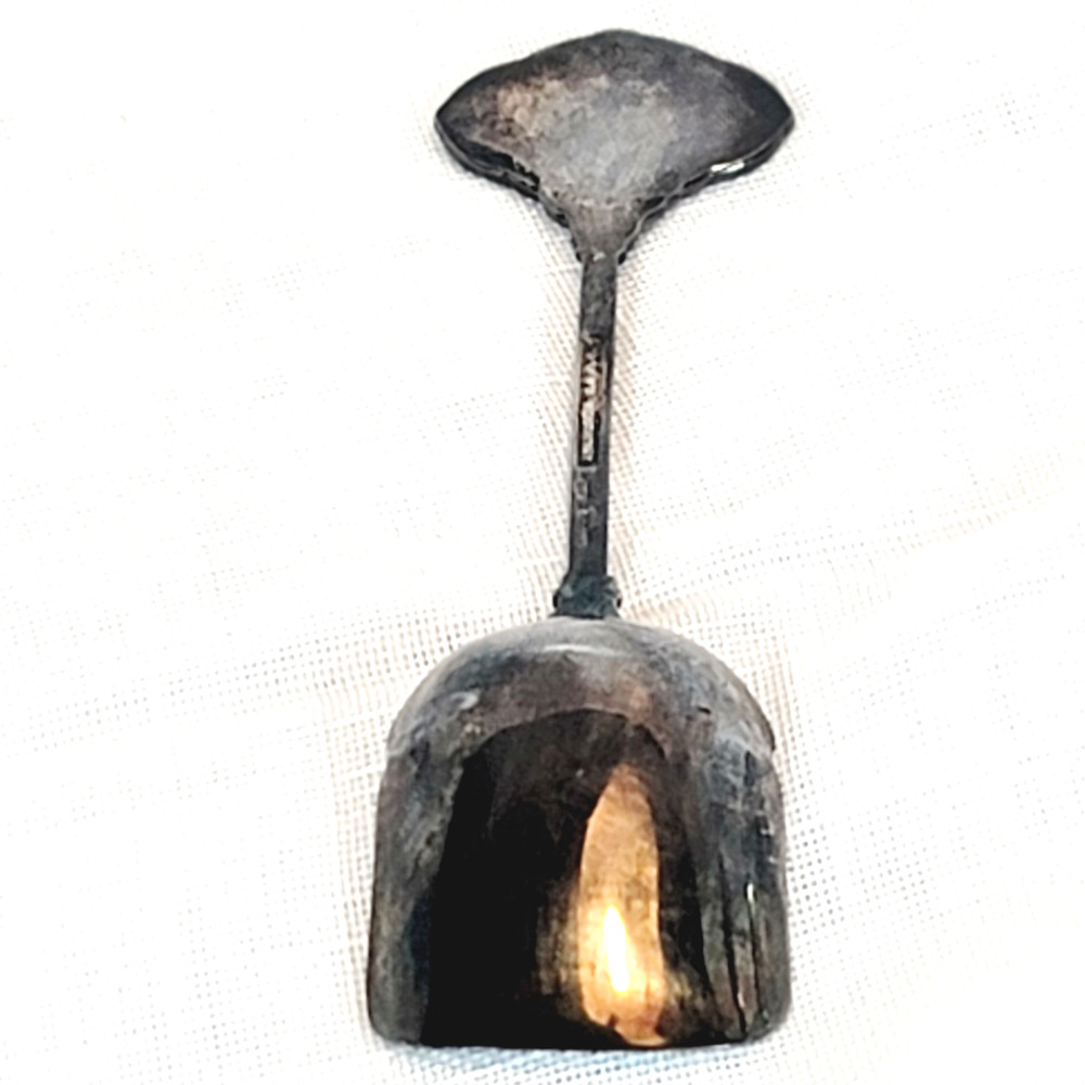 Exquisite EPNS Silverplated Enamel Spoon Cabot Tower St Johns Newfoundland Vtg