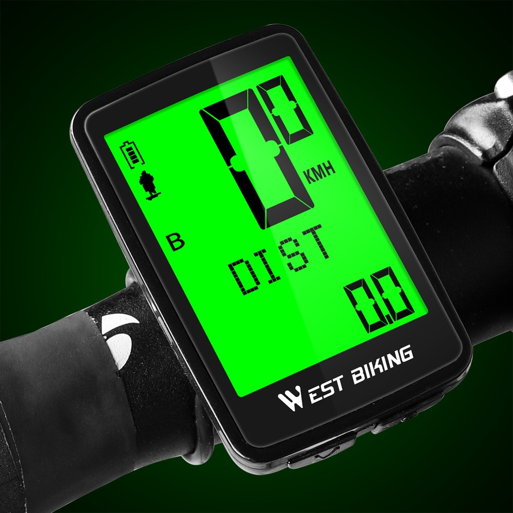 WEST BIKING Waterproof USB Rechargeable Wireless Bicycle Computer Speedometer