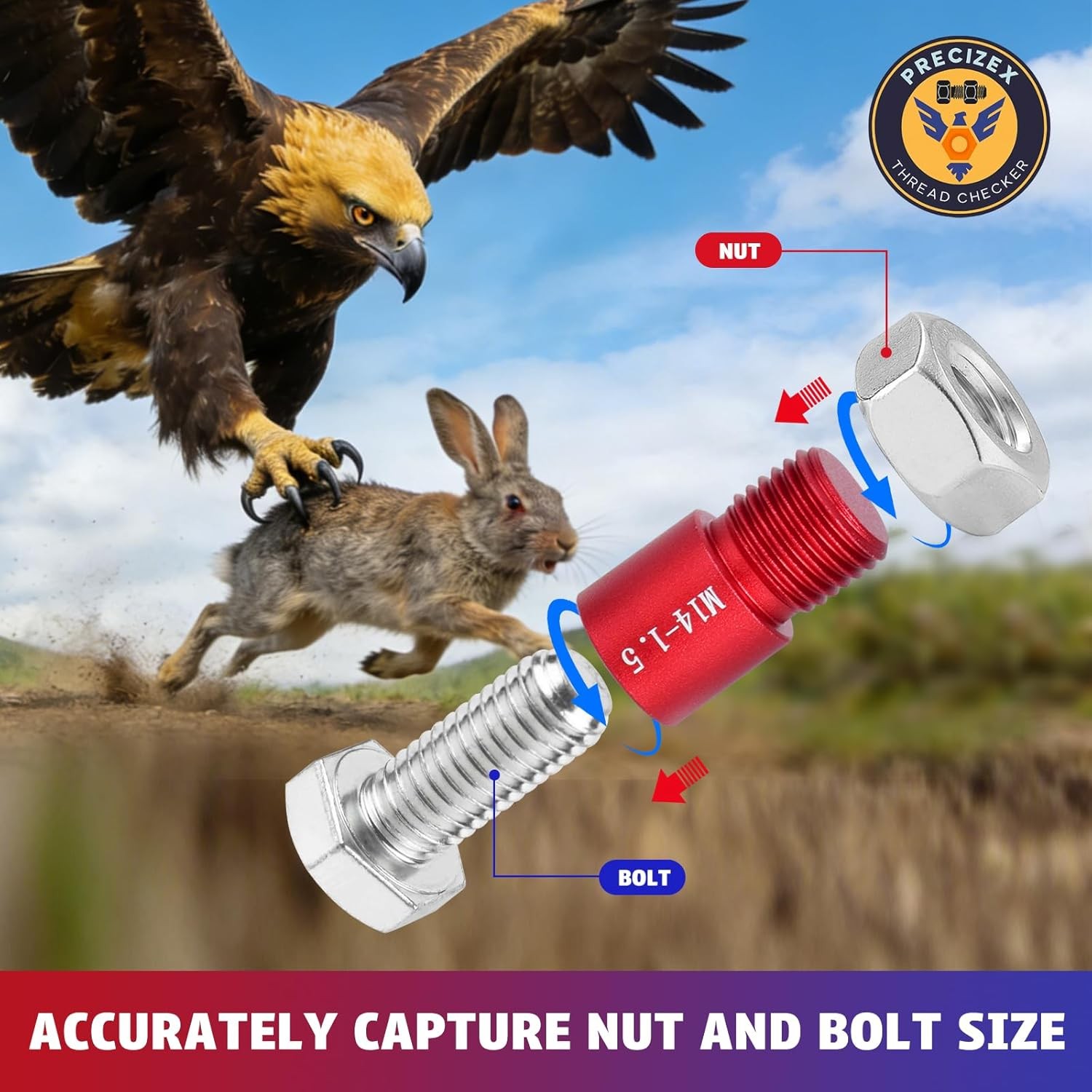 70 Pcs Nut & Bolt Thread Checker Set 37 SAE 33 Metric Gauge for Size Checking