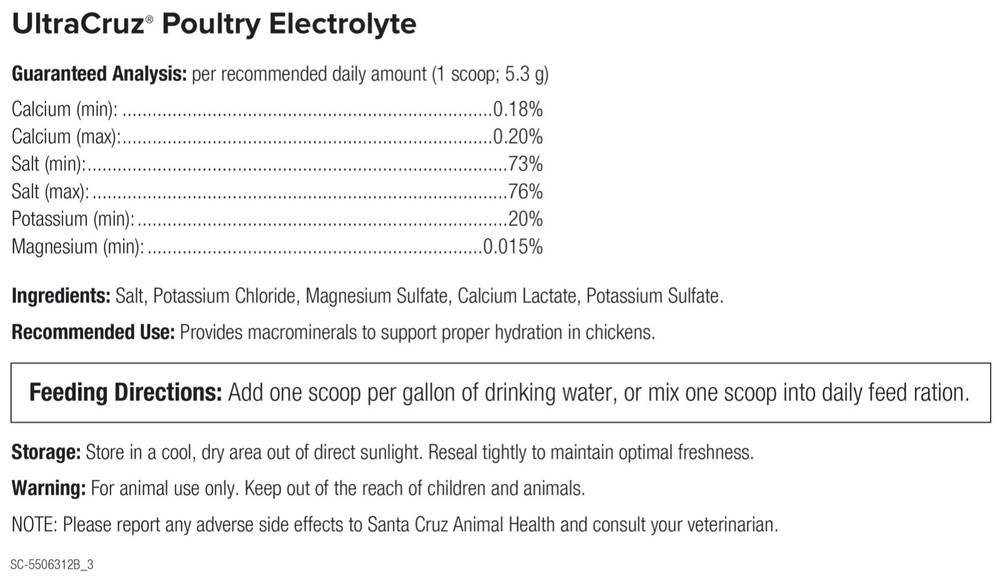 UltraCruz Poultry Electrolyte, 10 lb