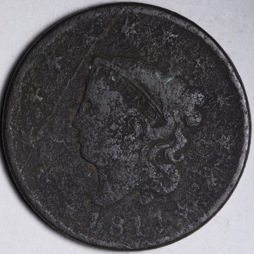1817 Coronet Head Large Cent E102 T