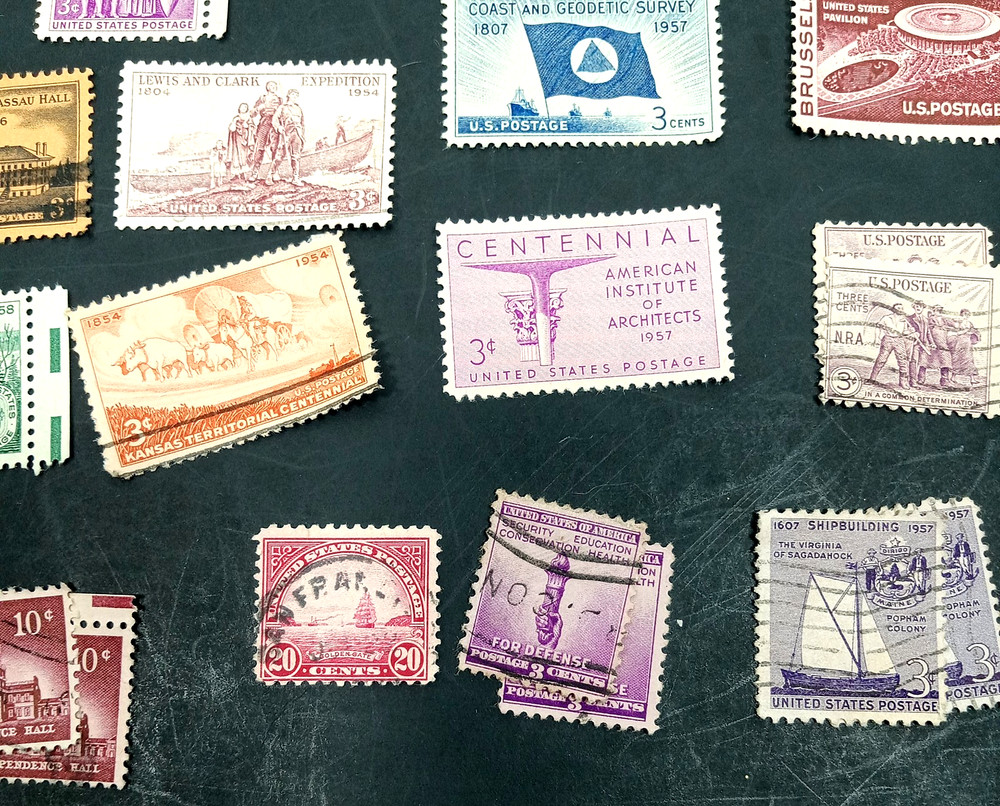 Lot of US State Stamps with Various Institutions and Events