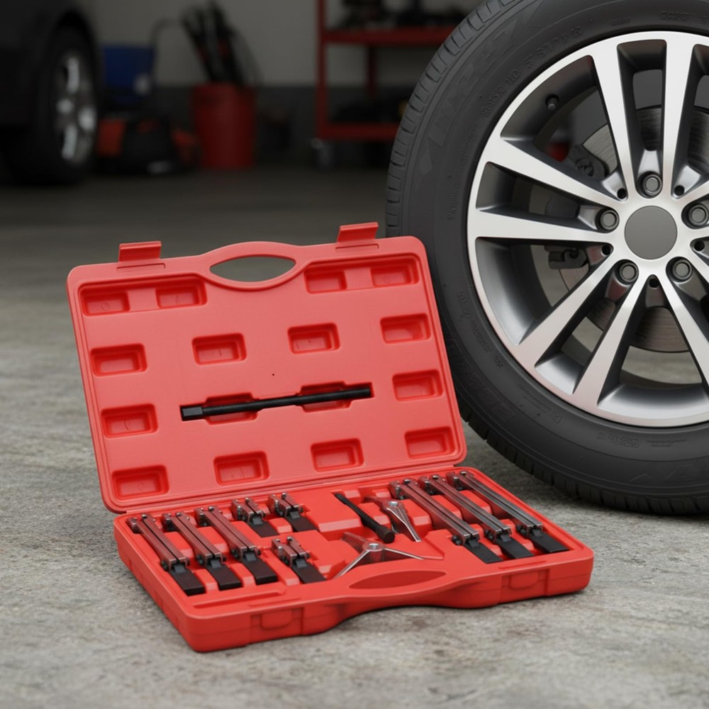 13Pcs Gear Puller Set Bearing Flywheel Puller with 2-Jaw 3-Jaw 9 Claws