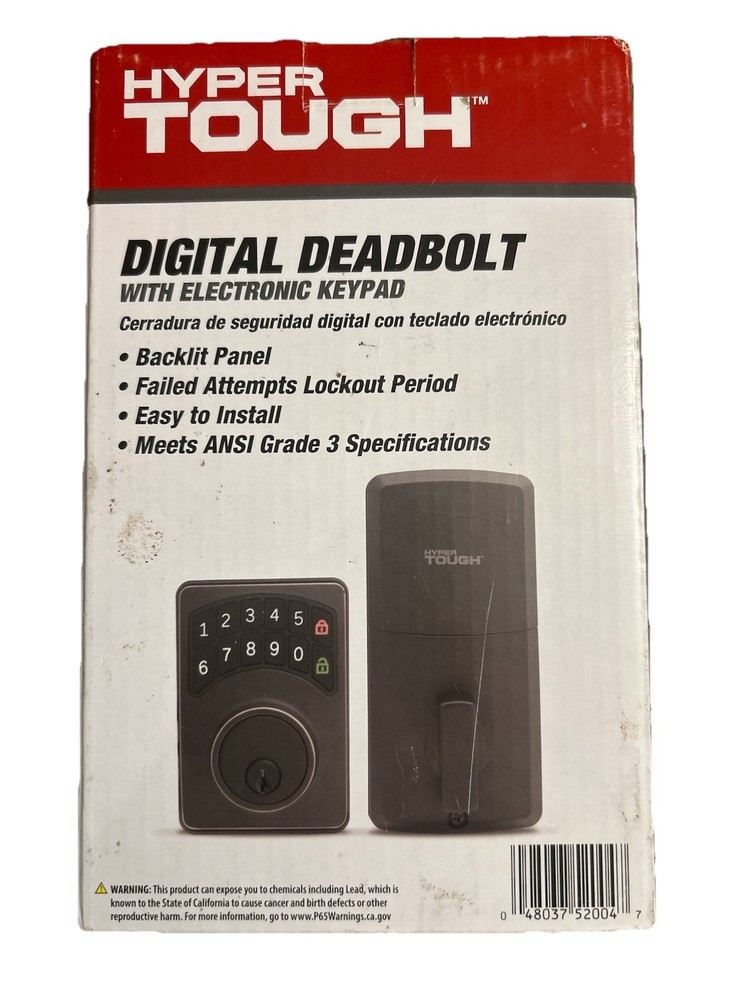 Hyper Tough Digital Deadbolt With Electrical Keypad (1752004)
