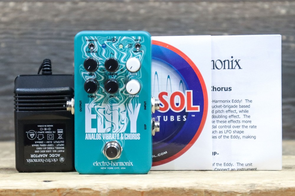 Electro-Harmonix Eddy Analog Vibrato & Chorus w/Expression Guitar Effect Pedal