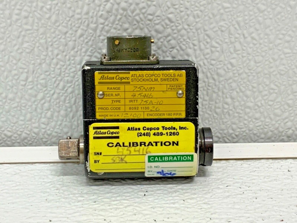 Atlas Copco Torque High Accuracy Rotary Transducer IRTT 75A-10 Encoder 246E