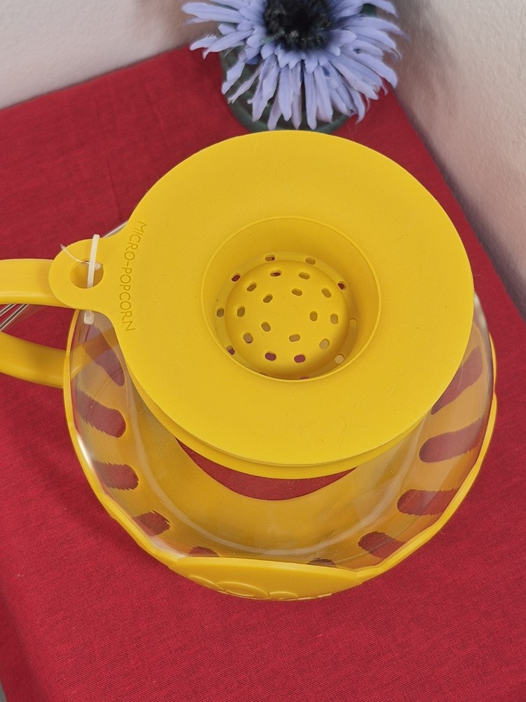 Ecolution Micro-Pop 3 Qt. Microwave Popcorn Popper Yellow NWT