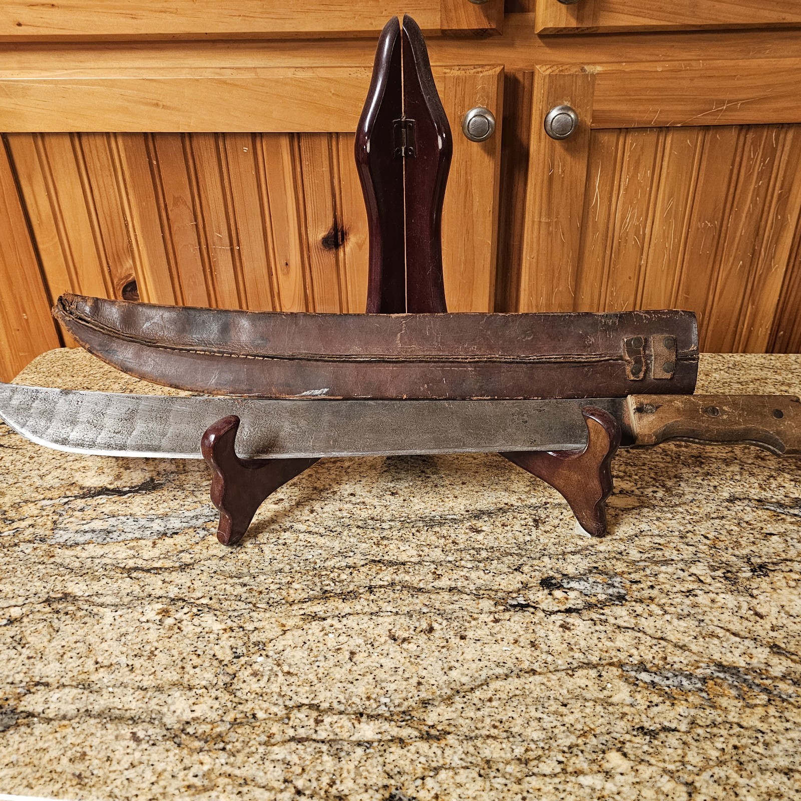 Vintage Collins & Co. Legitimus No 13 Large Knife With Sheath USA