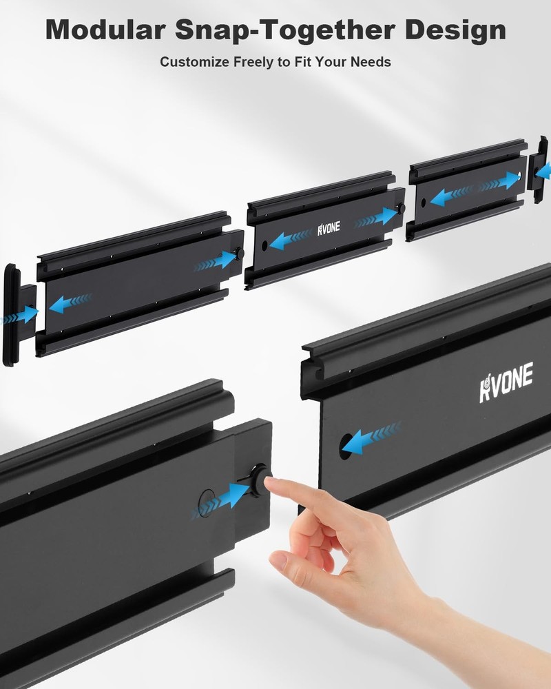 RVONE Guitar Wall Mount Hagers for Multiple Guitars, Adjustable Rubber Cradle...