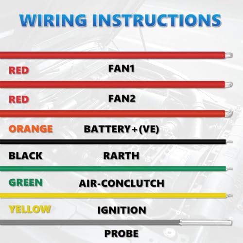 12V/24V Digital Electric Radiator Fan Controller Switch Kit with Adjustable
