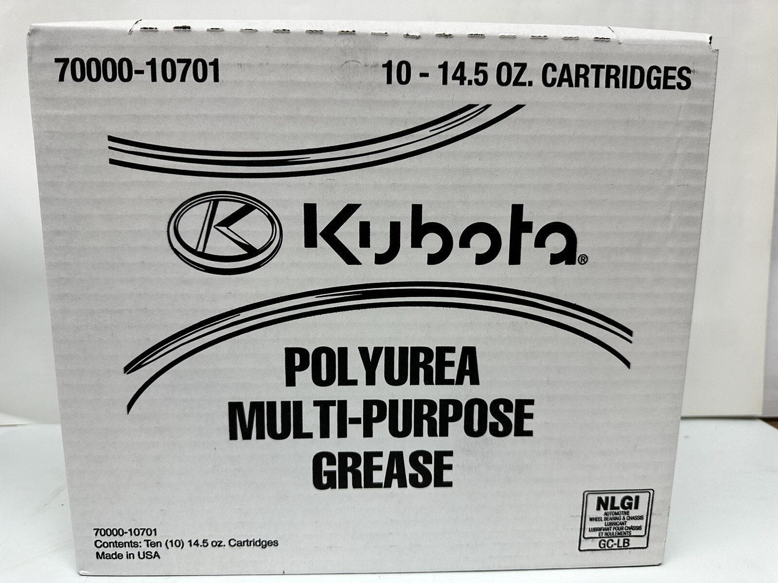 Kubota Polyurea Multi-Purpose Grease NLGI #2, 10 ct, 14.5 oz. cartridges