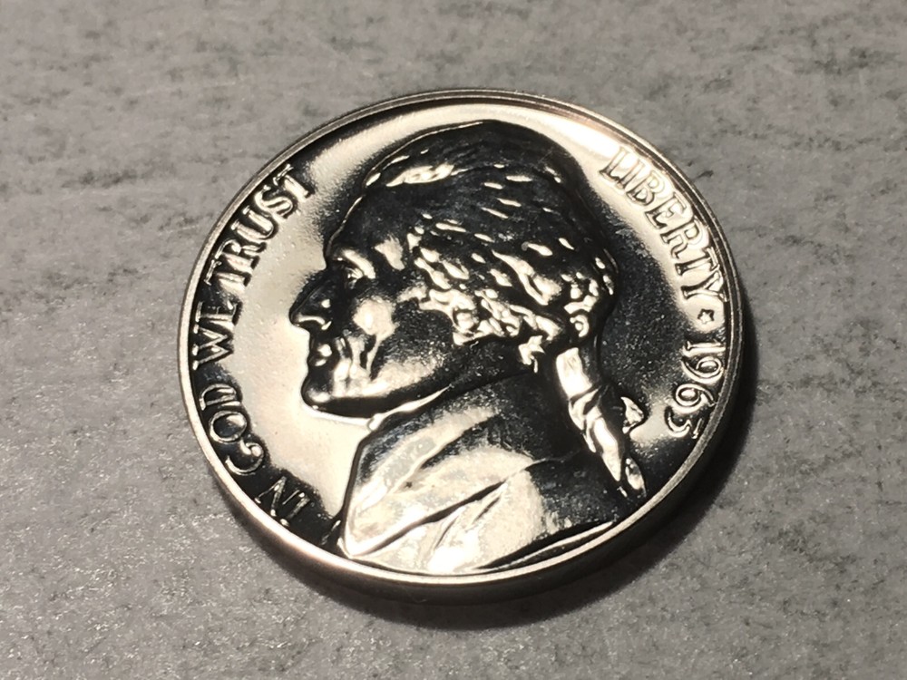 1963 WDDR-120 Doubled Die Reverse Ch/Gem Proof. Jefferson Nickel Error#2
