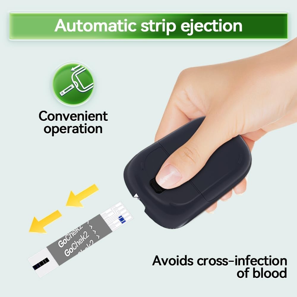 Accurate Diabetes Testing Kit with Bluetooth App - 10 Strips & No Coding Needed