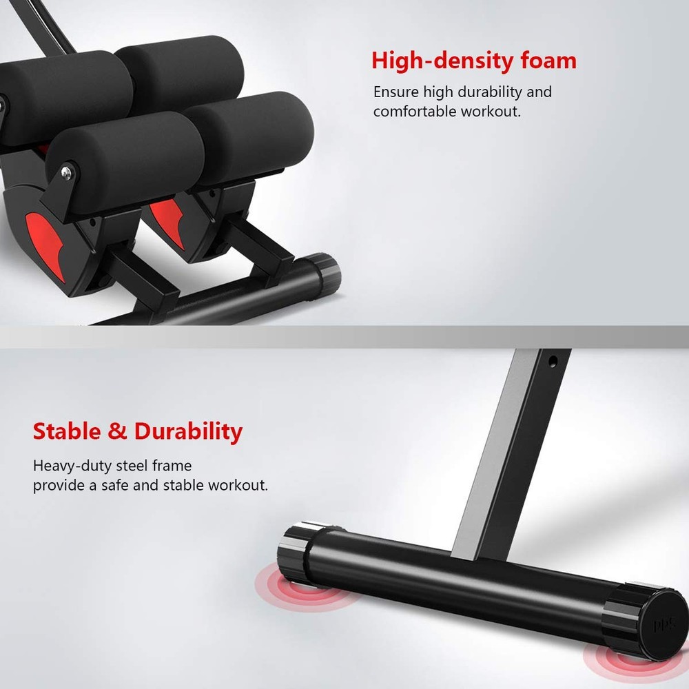Adjustable Ab Machine, Home Gym Workout Equipment, Foldable Ab Trainer