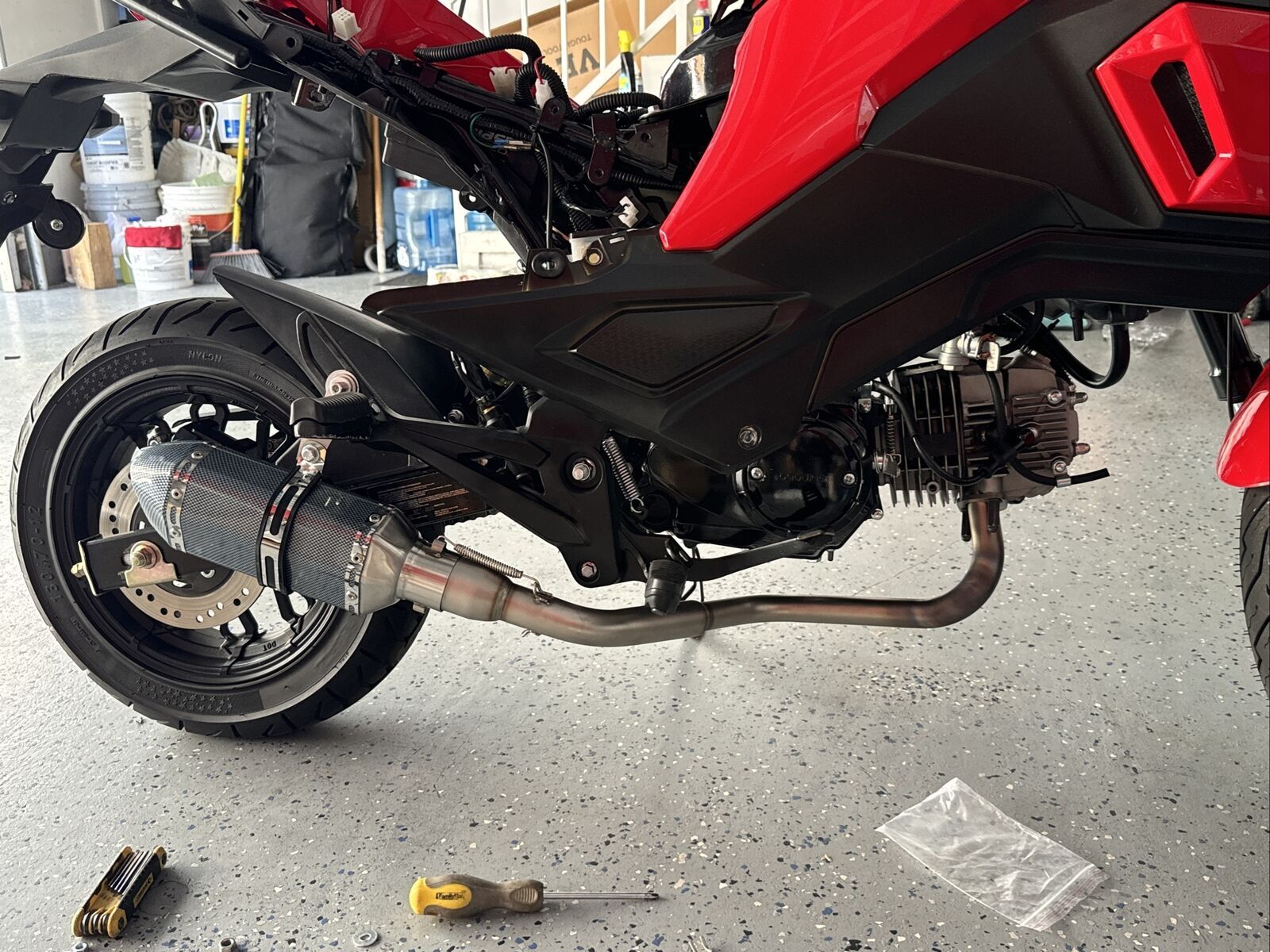 For Honda Grom 125 Mid Low Exhaust Muffler DB Killer Boom Vader Ice Bear 2014-25